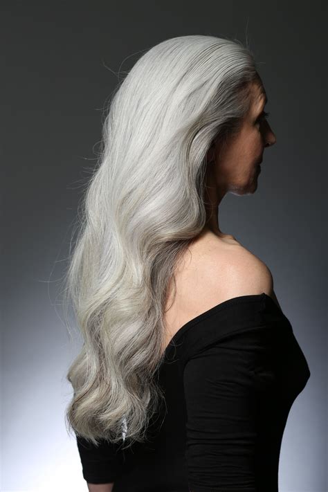 Alex For White Hot Hair Long Gray Hair Gorgeous Gray Hair Black And