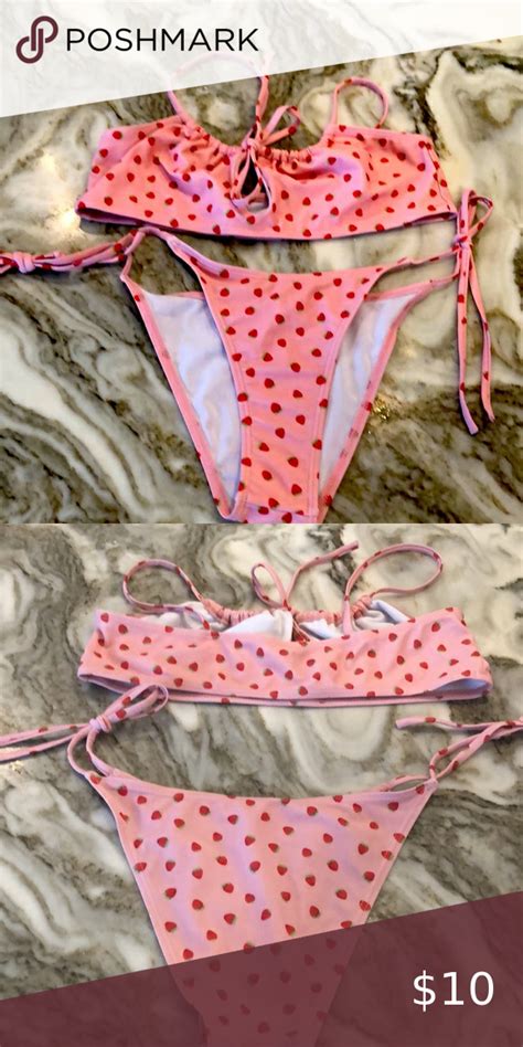 Strawberry Bikini Plus Fashion Fashion Tips Fashion Trends Bikinis Swimwear Strawberry