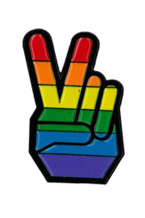 Pride Peace Hand Enamel Pin