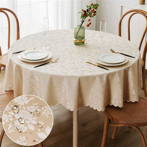 "decorUhome Waterproof Heavy Duty Vinyl Kitchen Tablecloth, Floral ...