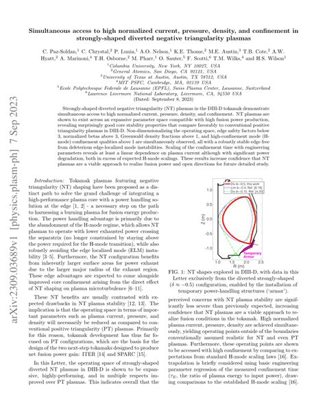 PDF Simultaneous Access To High Normalized Current Pressure Density