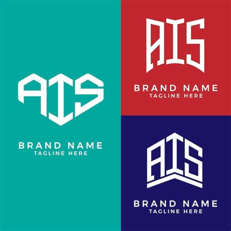 Premium Vector Creative Initial Letters Ais Bundle Logo Designs