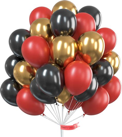 Amazon Partywoo Burgundy Black Balloons Red And Black Balloons