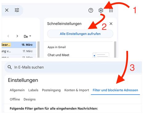 how to create gmail filter