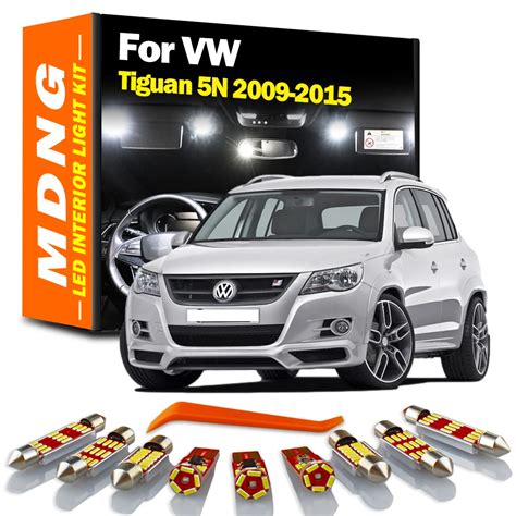 MDNG 14Pcs For Volkswagen VW Tiguan 5N 2009 2015 Vehicle LED Interior