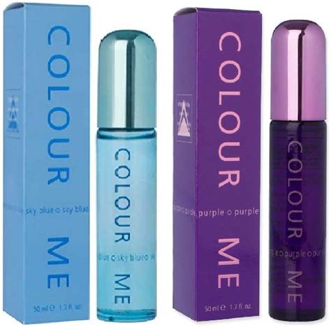 Colour Me Purple And Sky Blue Eau De Toilette Perfume 50ml X 2 Perfume