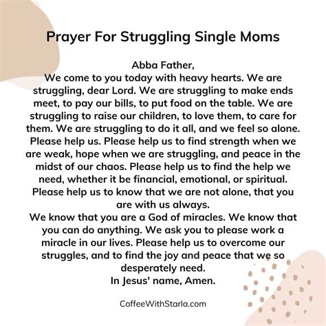 6 Life Changing Prayers For Single Moms Coffee With Starla