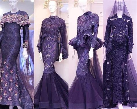 Bajunikah Purple Muslim Fashion Dress Purple Wedding Dress Barbie Gowns