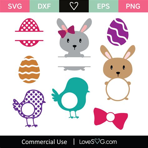 Easter Split Monograms Svg Cut File