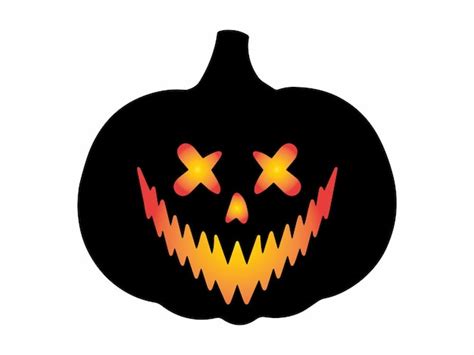 Premium Vector Scary Face Pumpkin Halloween Illustration