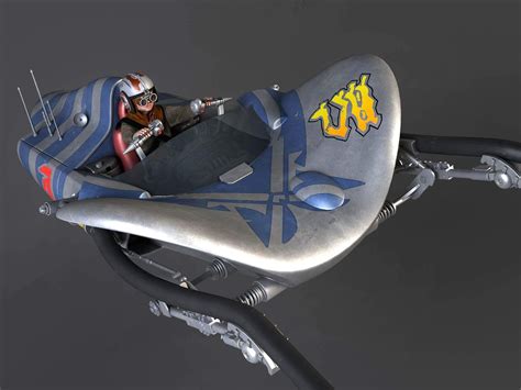 Star Wars Pod Racer With Anakin - 3D Model by SQUIR