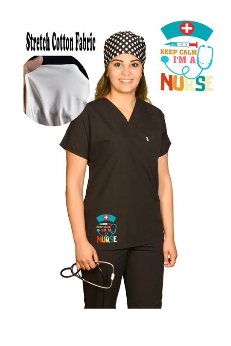 Unisex Scnurse Hem Ire Doktor Niformas Tak M Esnek Likra Zel Bask L