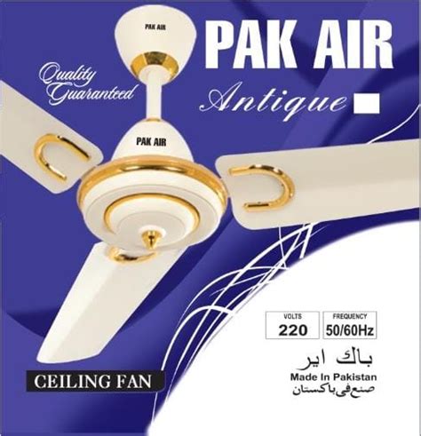 Pak Air Antique Ceiling Fan Inch Rpm Watt Made In