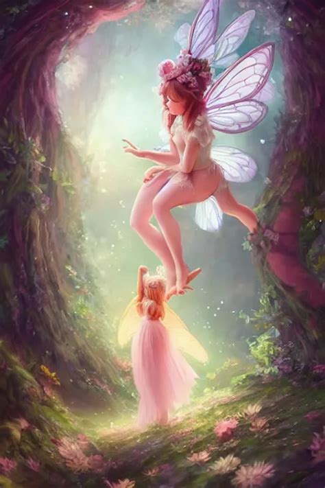 A Cute Fairy In The Dreamy Forest Fantasy Dreamlike Stable Diffusion