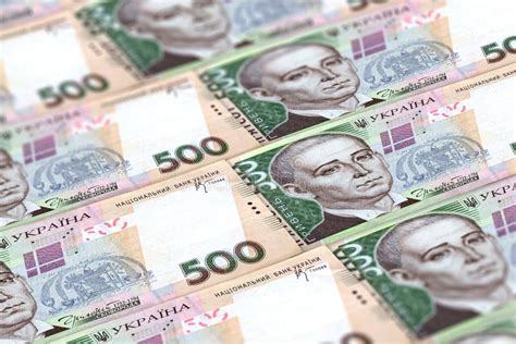 Money Of Ukraine Several Ukrainian Hryvnia Banknotes Uah Hryvnia 500