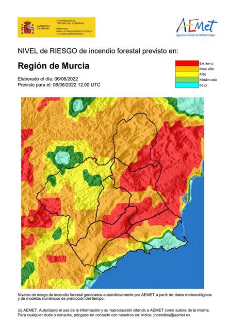 El Nivel De Riesgo De Incendio Forestal Previsto Para Este Lunes Es Extremo O Muy Alto En La