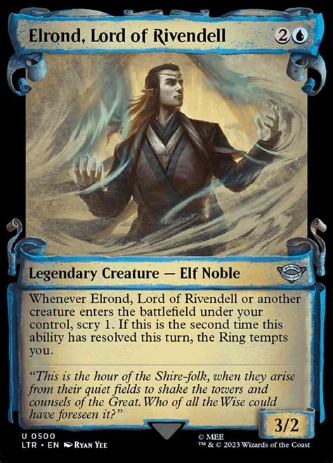 Elrond Lord Of Rivendell Showcase Scrolls Price From Mtg The Lord Of