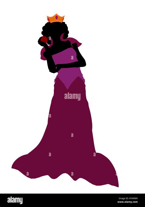 Evil queen illustration silhouette on a white background Stock Photo ...