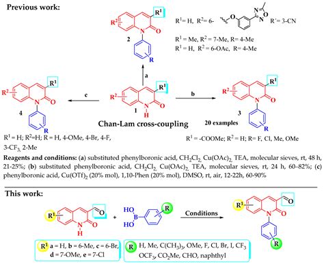 Molecules Free Full Text N Arylation Of 3 Formylquinolin 21h Ones