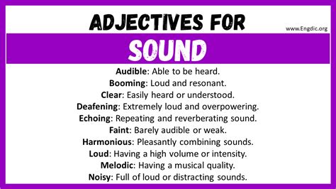 20 Best Words To Describe Sound Adjectives For Sound Engdic