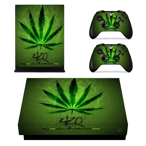 Aliexpress.com : Buy Green Leaf Weed Skin Sticker Decal For Microsoft ...