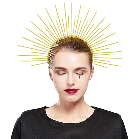 Buy Fantherin Mary Halo Crown Headband Spiked Halo Crown Sunburst Greek