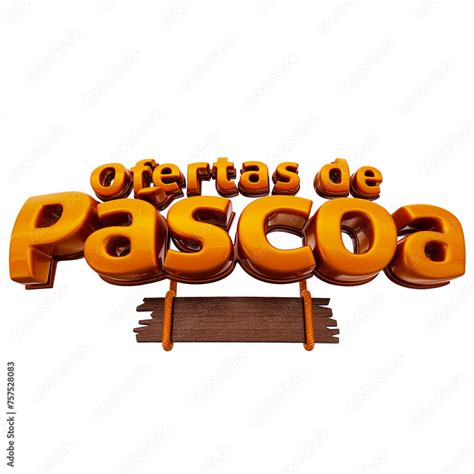 Selo 3d de Páscoa Logo 3D páscoa campanha de páscoa promoções de