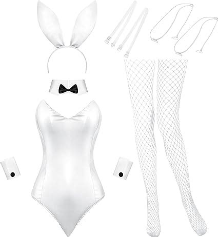 Geyoga Bunny Costume Women Lingerie And Tails Bodysuit Role Play Rabbit