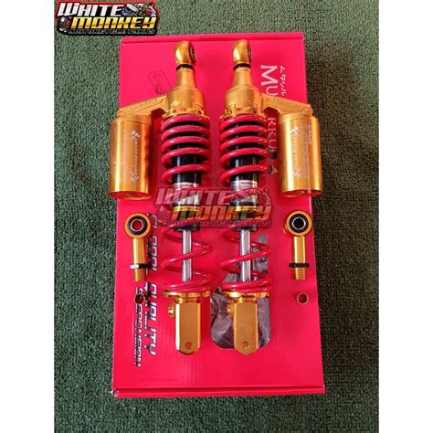 MUTARRU REAR SHOCK PREMIUM GOLD SERIES 285 305MM W TANK ADJUSTABLE