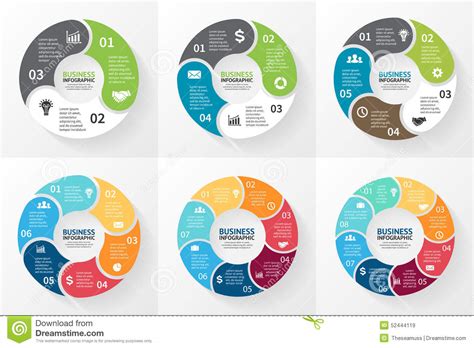 Infographic传染媒介的圈子 周期的模板 向量例证 插画 包括有 数据 抽象 信息 手册 52444119