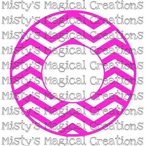 Chevron Circle Monogram Svg File Instant Download Circle Monogram