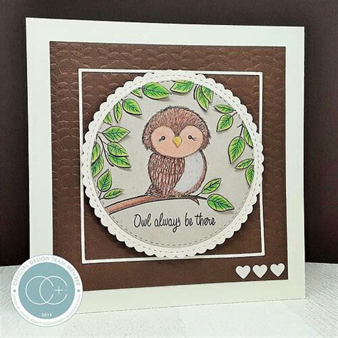 Craft Consortium Over The Hedge Clear Stamp Set Olivia The Owl Ebay