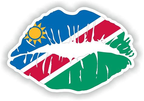 Lips Namibia Sticker Flag For Laptop Book Fridge Guitar Motorcycle