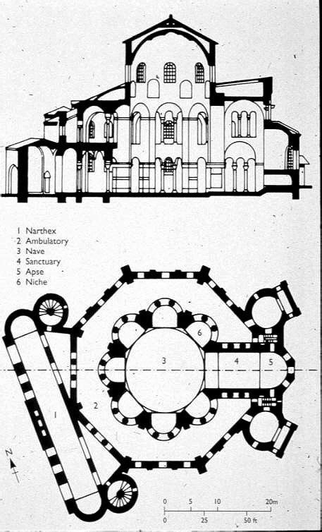 Plan San Vitale Ravenna Italy Early Byzantine Europe C C