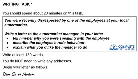 General IELTS Task 1 Letter Samples Complete Test Success