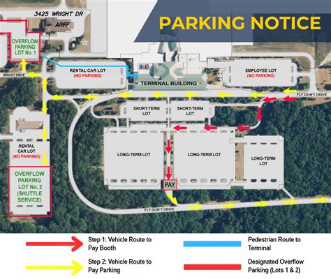 Parking Map & Rates – Cherry Capital Airport