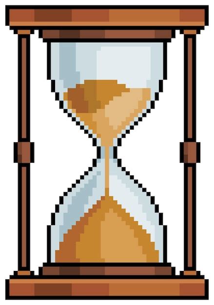 Reloj De Arena De Reloj De Arena De Pixel Art Elemento Para El Juego