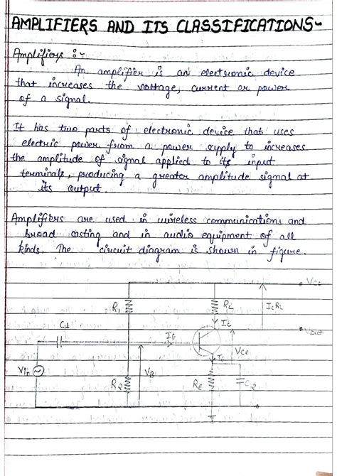 SOLUTION Amplifier And Its Classification Studypool