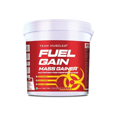 Team Muscles Tm Fuel Gain Mass Gainer 5 Kg Weight Gainer Heavy Weight Gainer Bulk Gainer