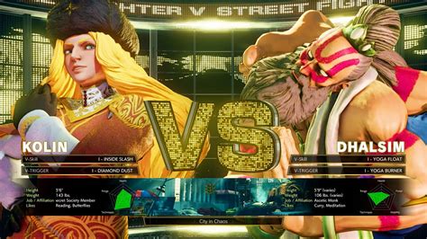 Kolin Vs Dhalsim Hardest Ai Fighter V All Costumes Unlock Youtube