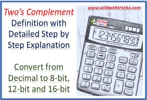 Two S Complement Steps Turn Decimal Numbers Or Binary Number Into S