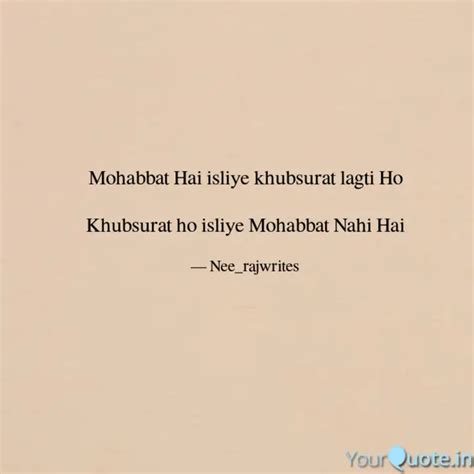 Mohabbat Hai Isliye Khubs Quotes Writings By Neeraj Sharma