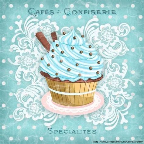 Decoupage paper, Cupcake printing, Cupcake drawing