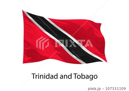 D Realistic Waving Flag Of Trinidad And Tobago