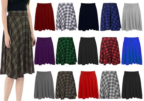 Flared Knee Length Skirt