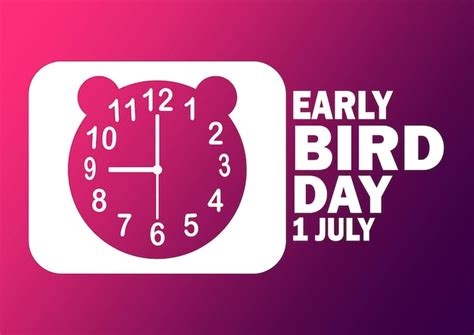 Premium Vector Early Bird Day Vector Illustration