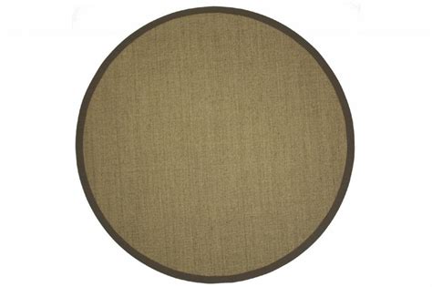 Sisal Teppich Rund Premium 13 Beige rund mit hochwertiger Bordüre aus