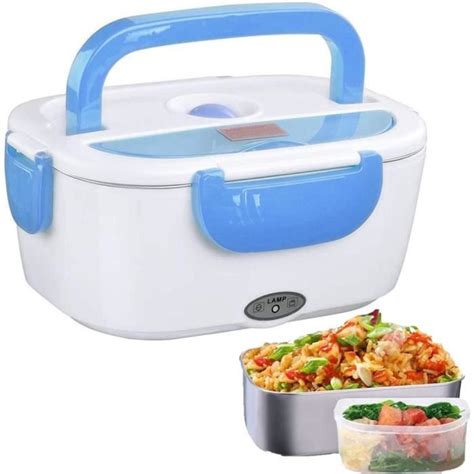 Boîte Chauffante Lunch Box Électrique Chauffe Plats 12V 220V 2 in 1