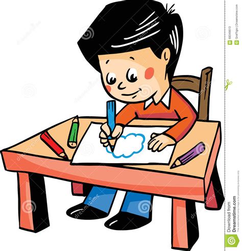Boy Drawing Clip Art At Arthur Dwyer Blog