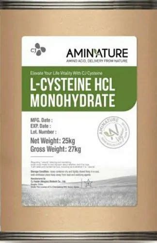 L Cysteine HCL Monohydrate For Industrial Packaging Size 25 Kg At Rs